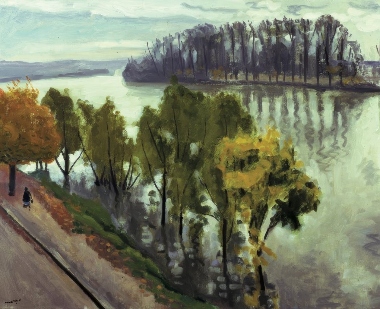 Řeka Seina, když prochází Frette od Albert Marquet