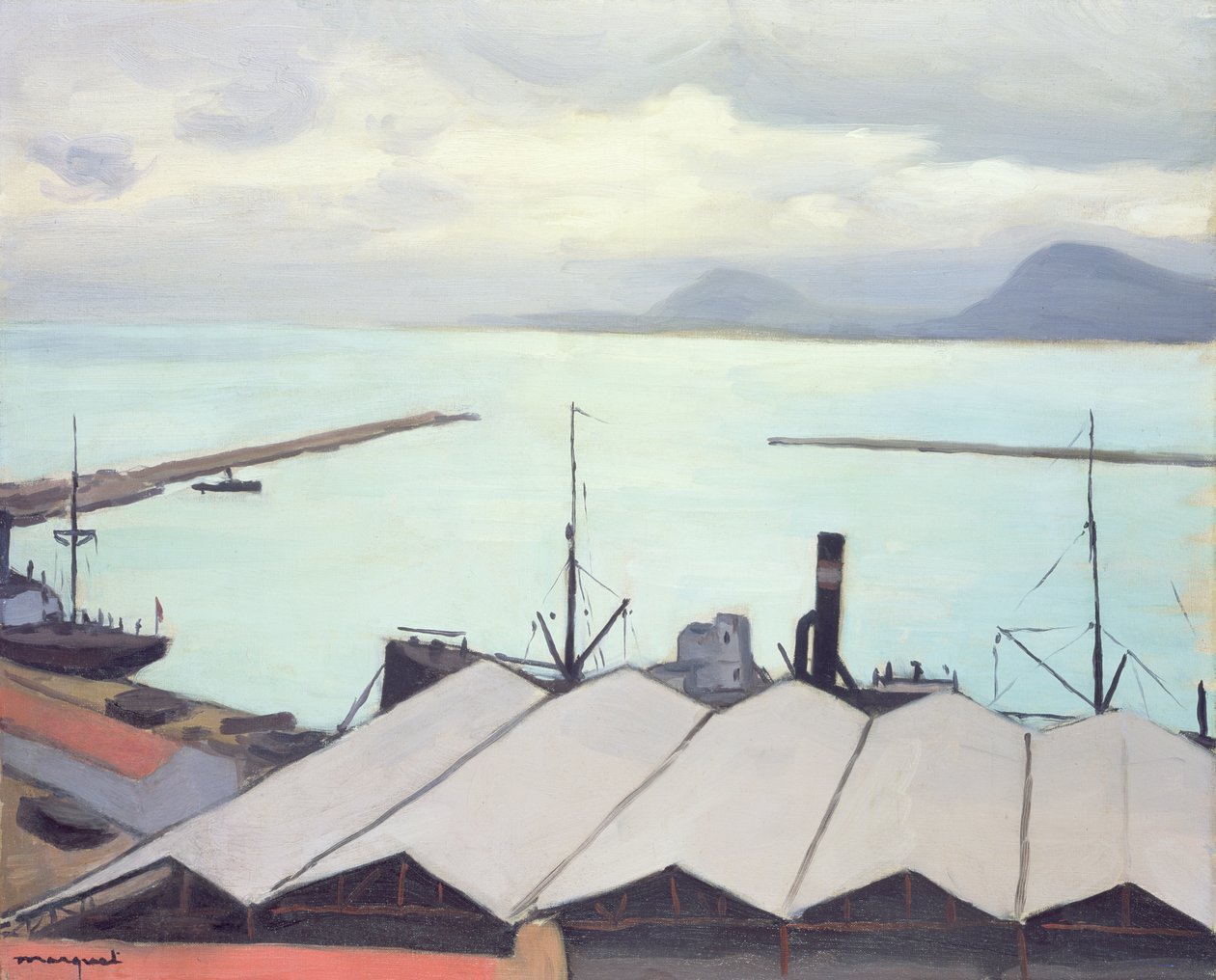 Hangáry v Port de Bougie, Alžírsko od Albert Marquet