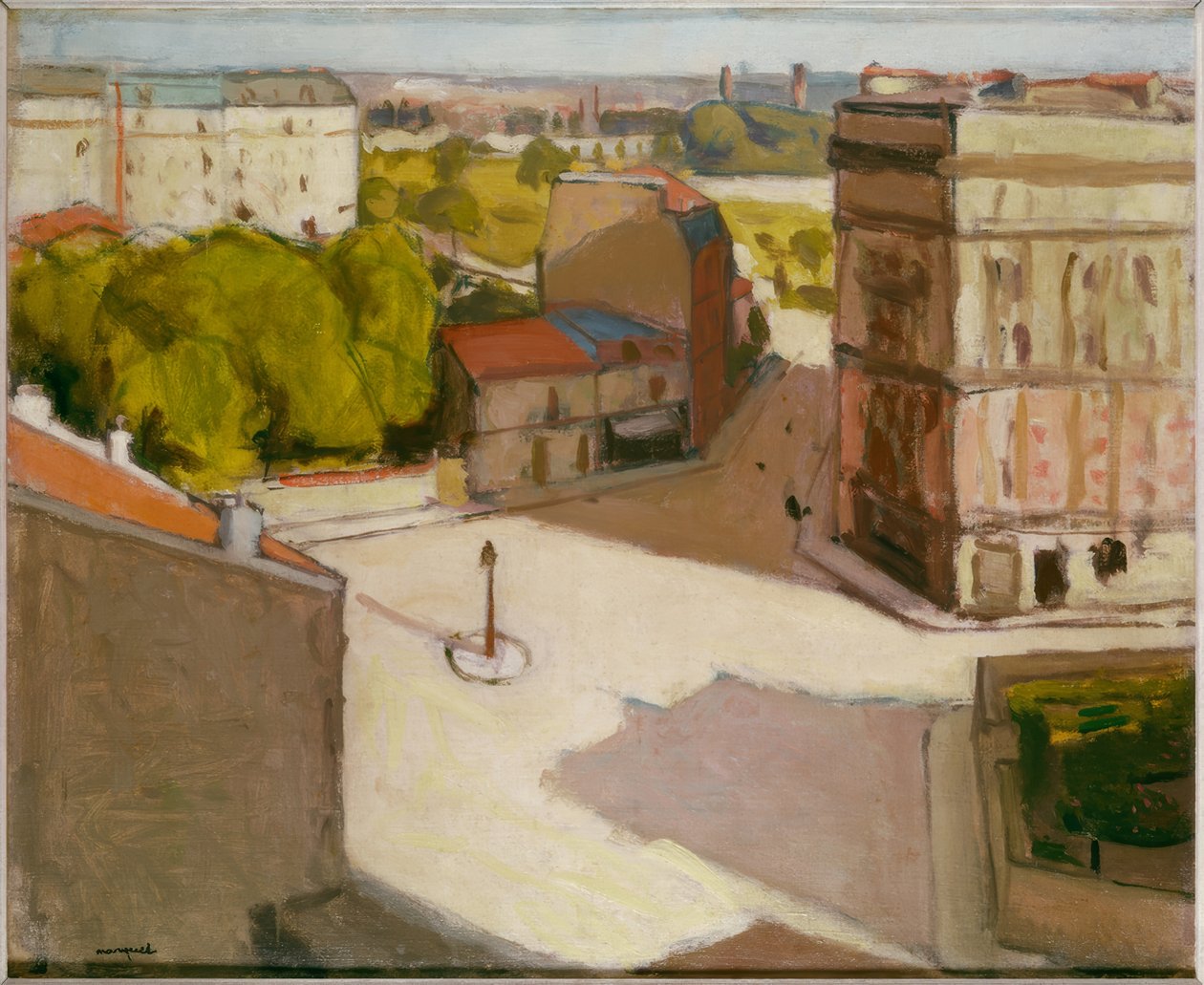 Malé náměstí s pouliční lampou od Albert Marquet