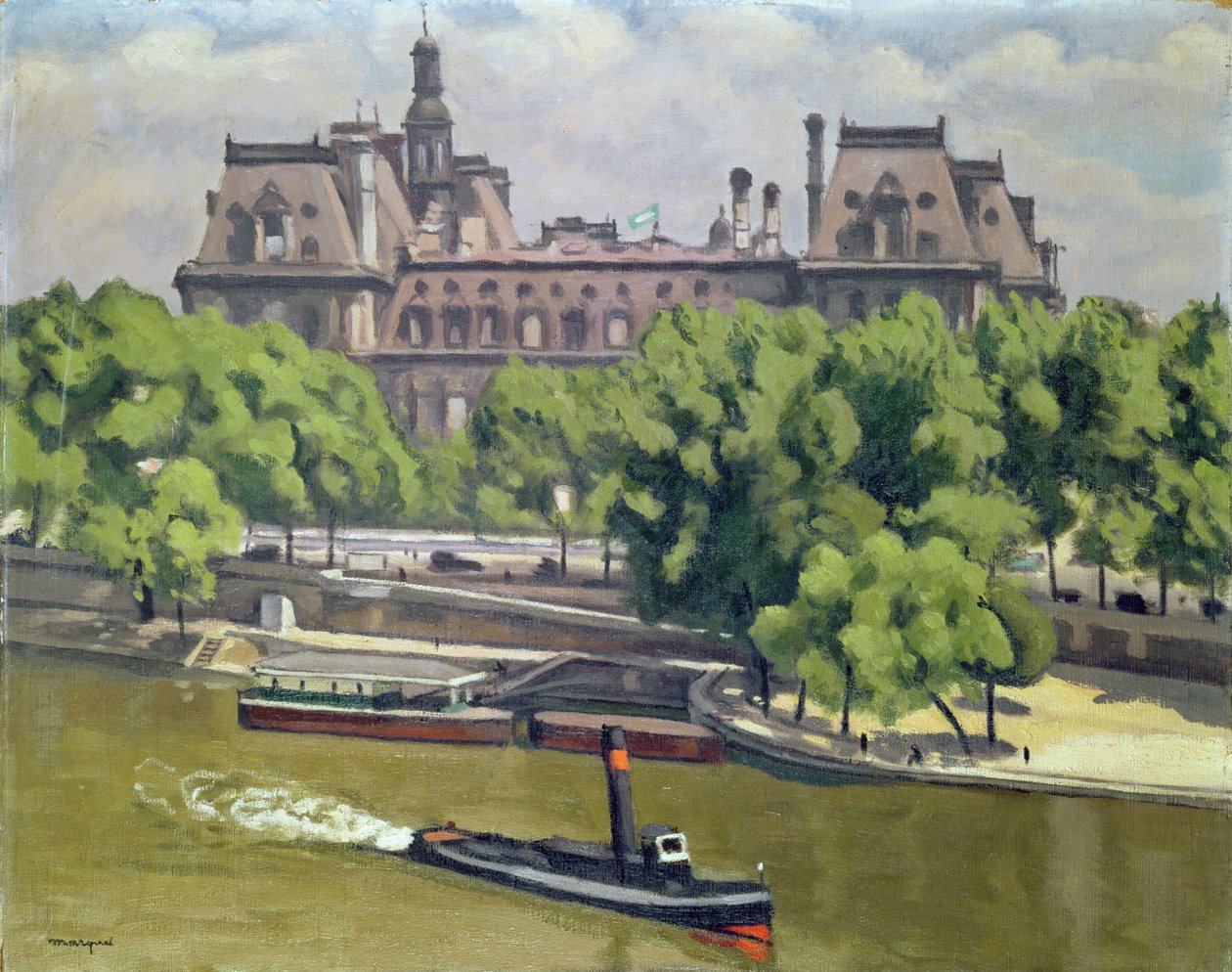 Hotel de Ville a Seina, Paříž od Albert Marquet
