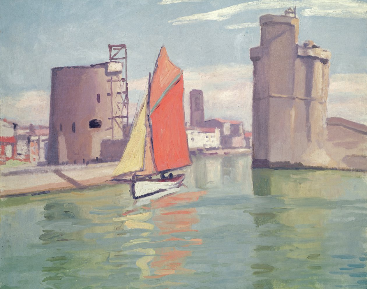 La Rochelle, dvě věže starého přístavu při pohledu z vnějšího přístavu od Albert Marquet
