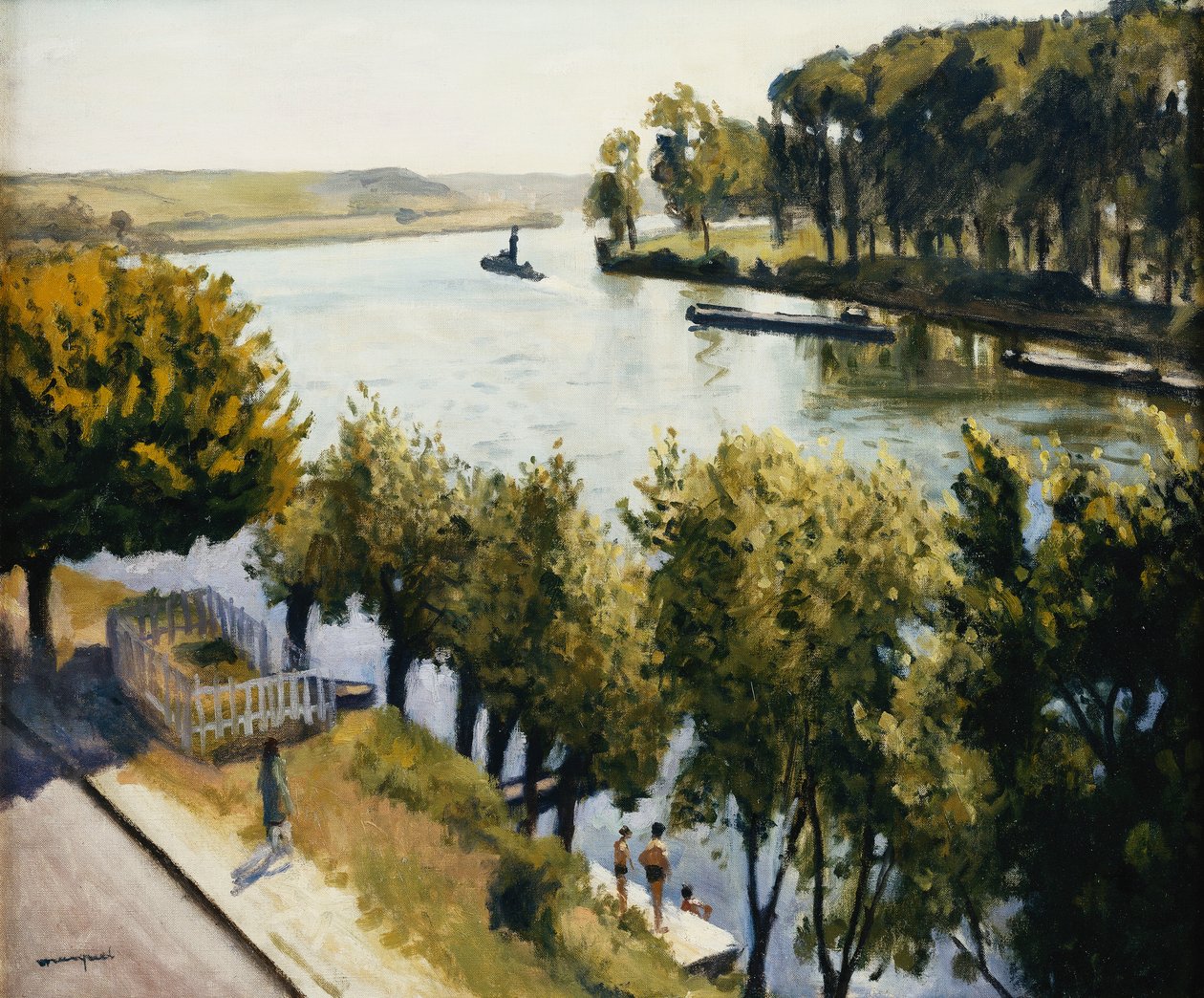 Seina v La Frette Montigny, kolem roku 1947 (olej na plátně) od Albert Marquet