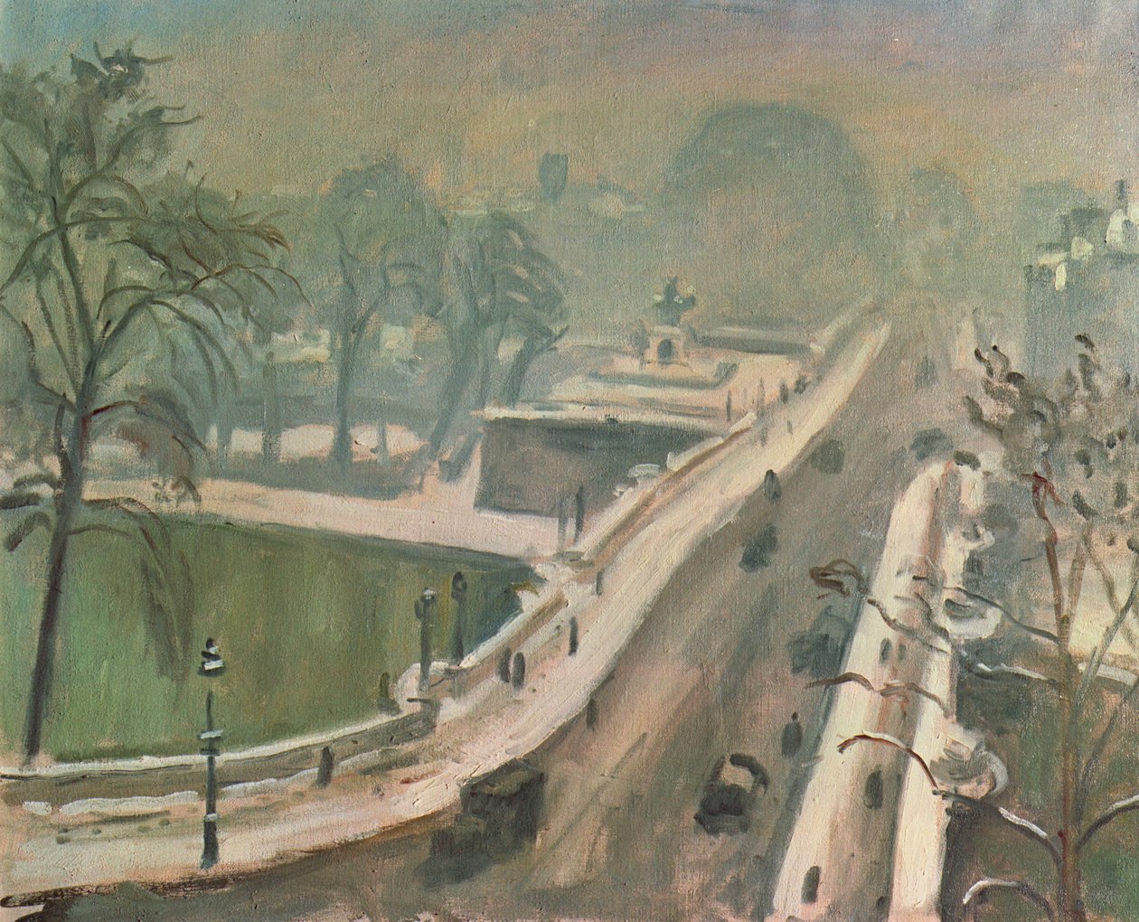 Le Pont Neuf a Vert Galant ve sněhu od Albert Marquet