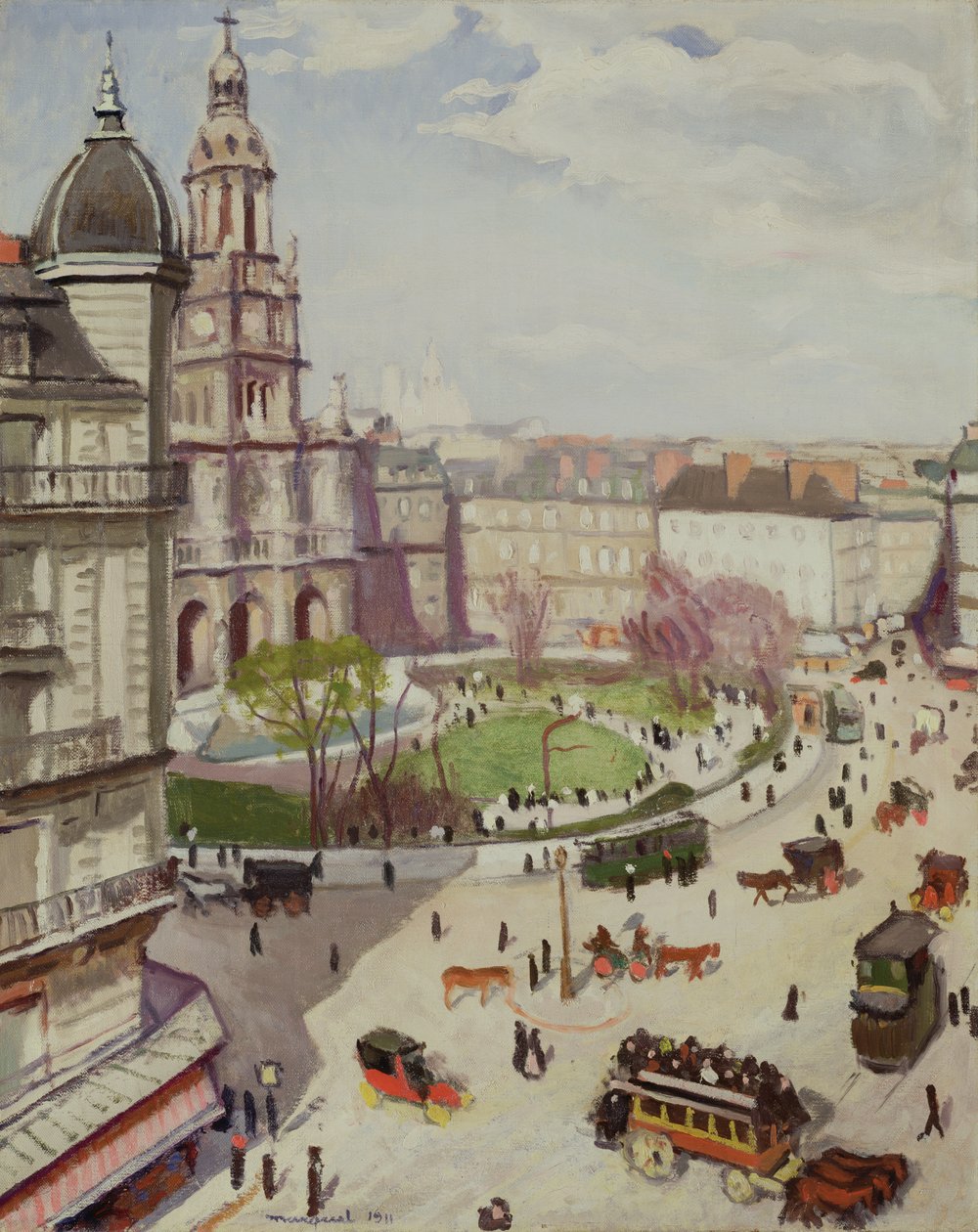 Le Square de la Trinite, sluneční světlo od Albert Marquet
