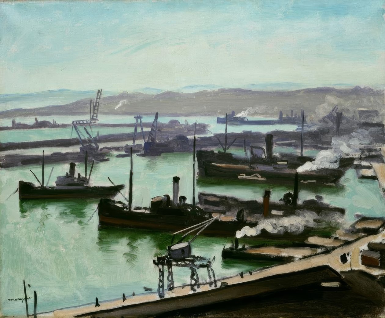 Přístav Alžír od Albert Marquet