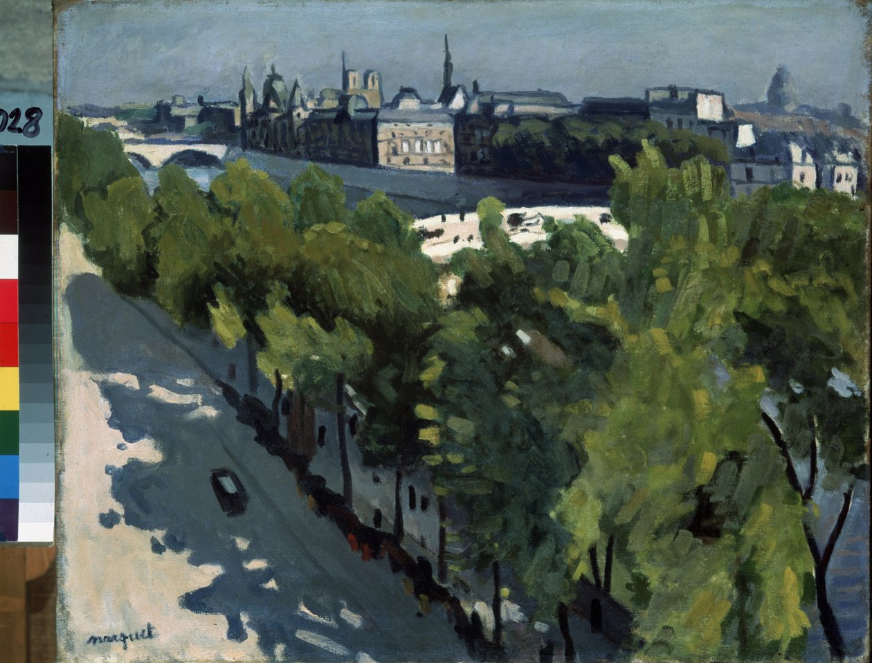 ""Náměstí Quai du Louvre a Pont Neuf v Paříži"" Ile de la Cite a břehy Seiny. Obraz Pierre-Albert (Albert) Marquet (1875-1947) 1906. Olej na plátně. Muzeum Ermitáž, Petrohrad (Saint-Petersburg) od Albert Marquet