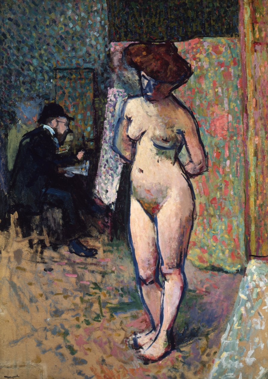 Matisse Painting in Studio of Manguin, 1904-1905 od Albert Marquet