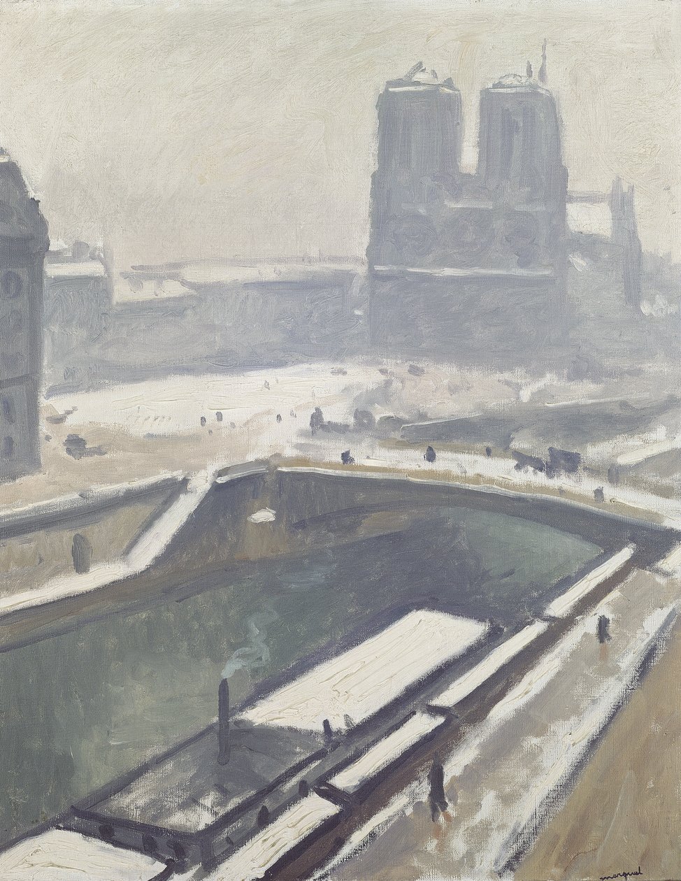 Notre Dame ve sněhu, po roce 1912 (olej na plátně) od Albert Marquet