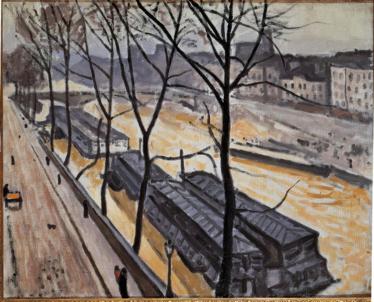 Paříž v zimě (Quai de Bourbon) od Albert Marquet
