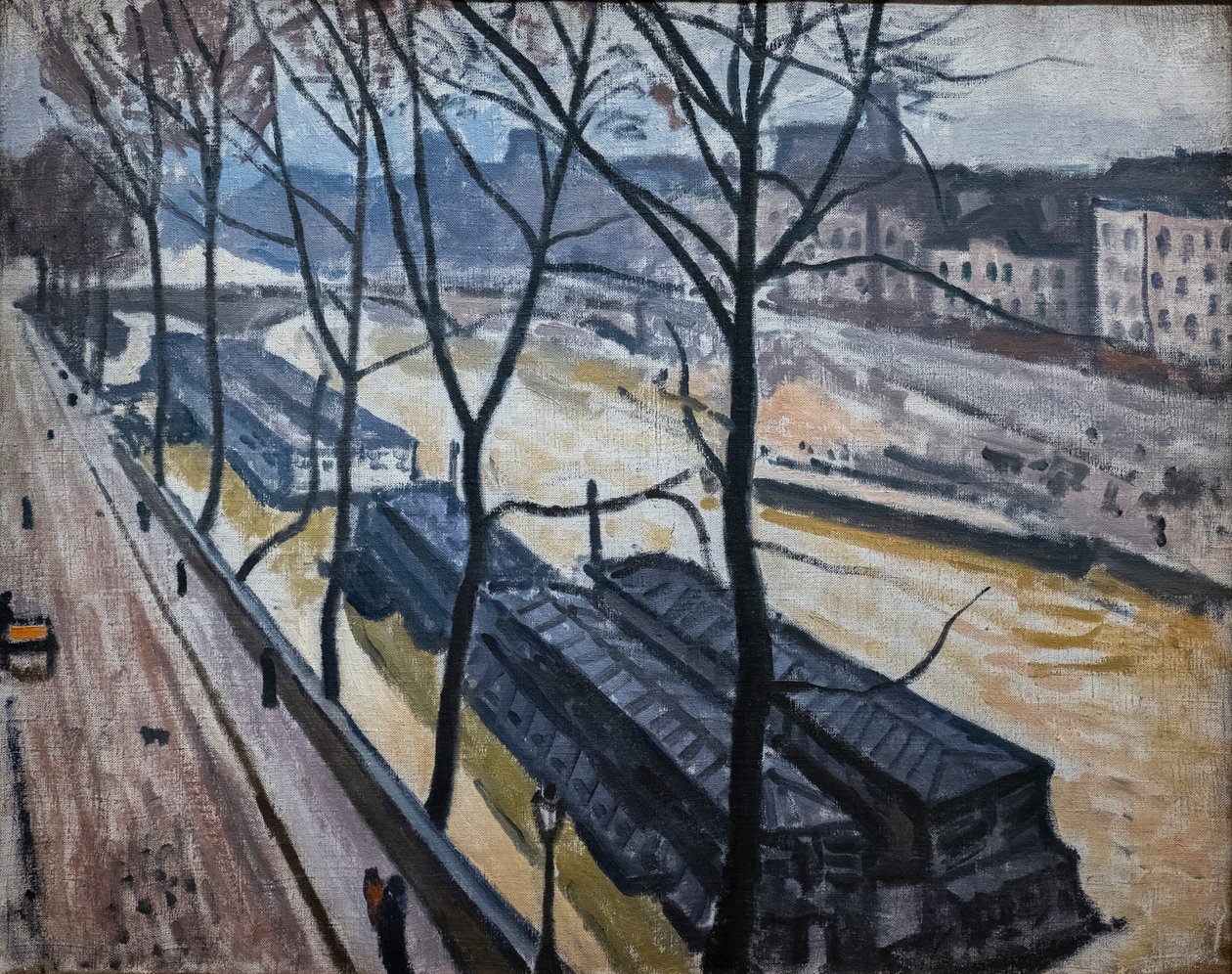 Paříž v zimě. Quai Bourbon od Albert Marquet