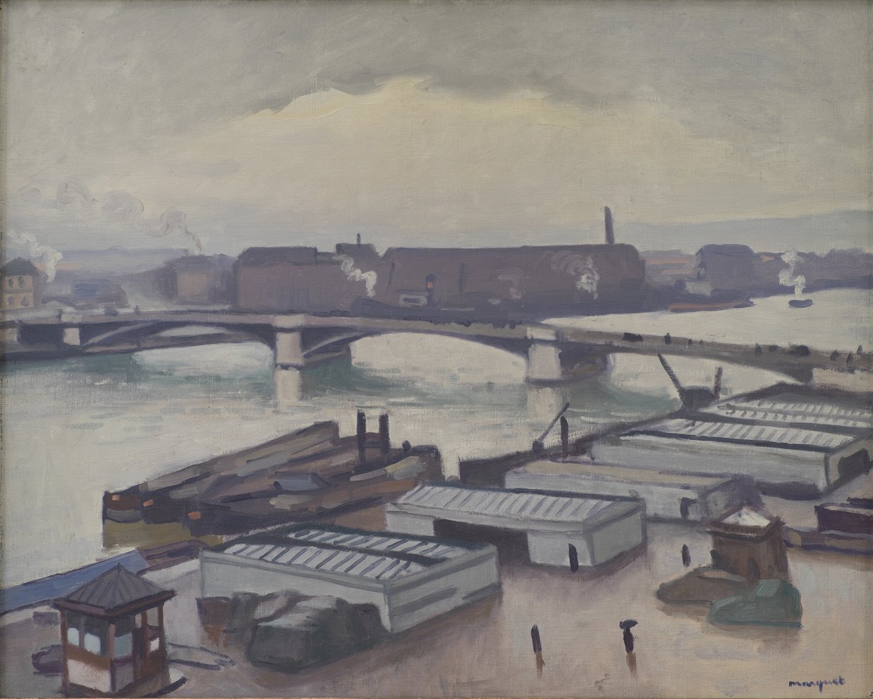 Quai de Paris v Rouenu. Deštivé počasí od Albert Marquet