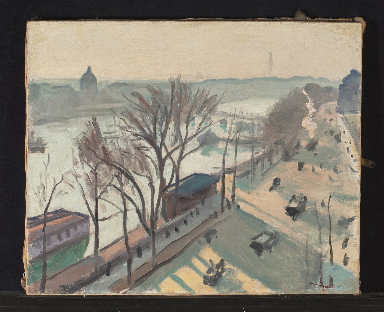 Quai du Louvre, bledé slunce od Albert Marquet
