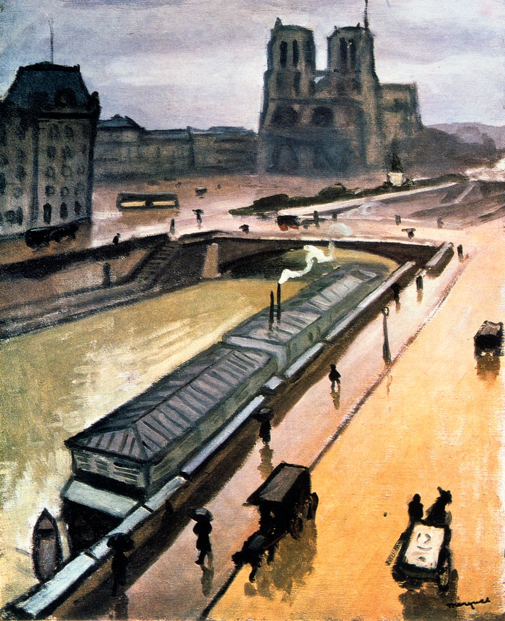 Deštivý den. Notre Dame de Paris, 1910 od Albert Marquet