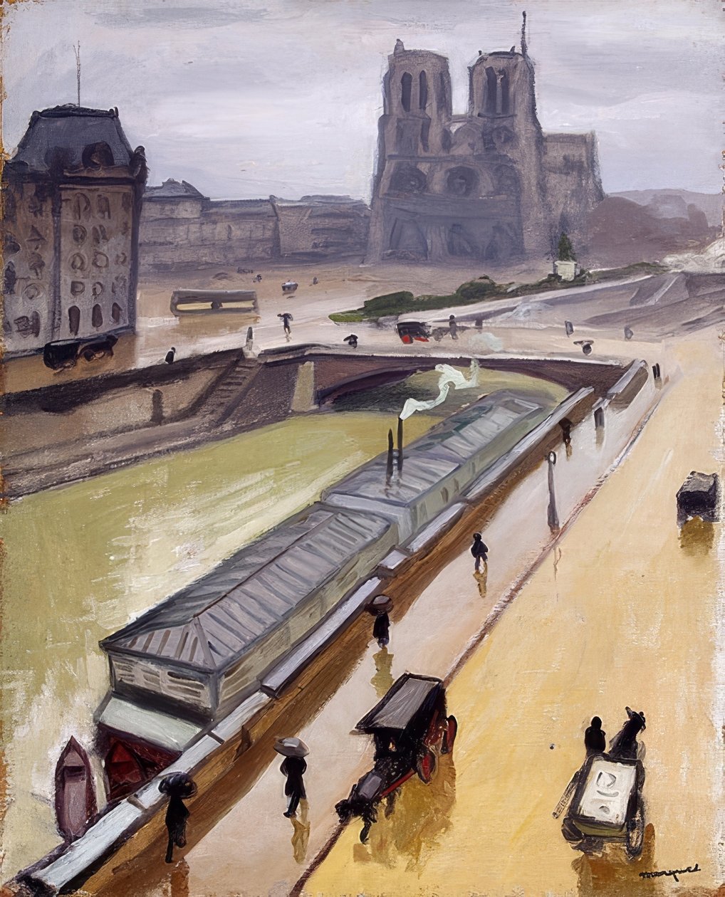 Regentag. Notre Dame v Paříži. 1910 od Albert Marquet