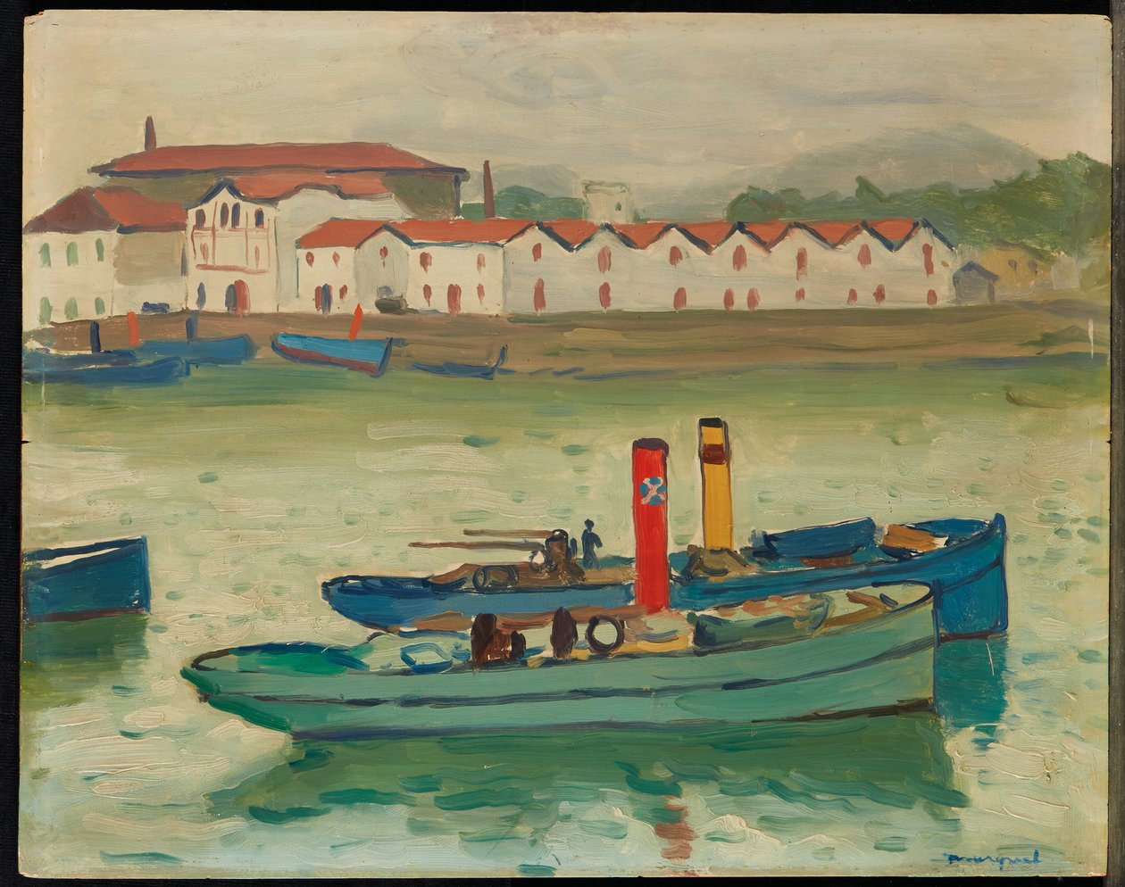 Saint-Jean-de-Luz, Rybářská loď (olej na panelu) od Albert Marquet