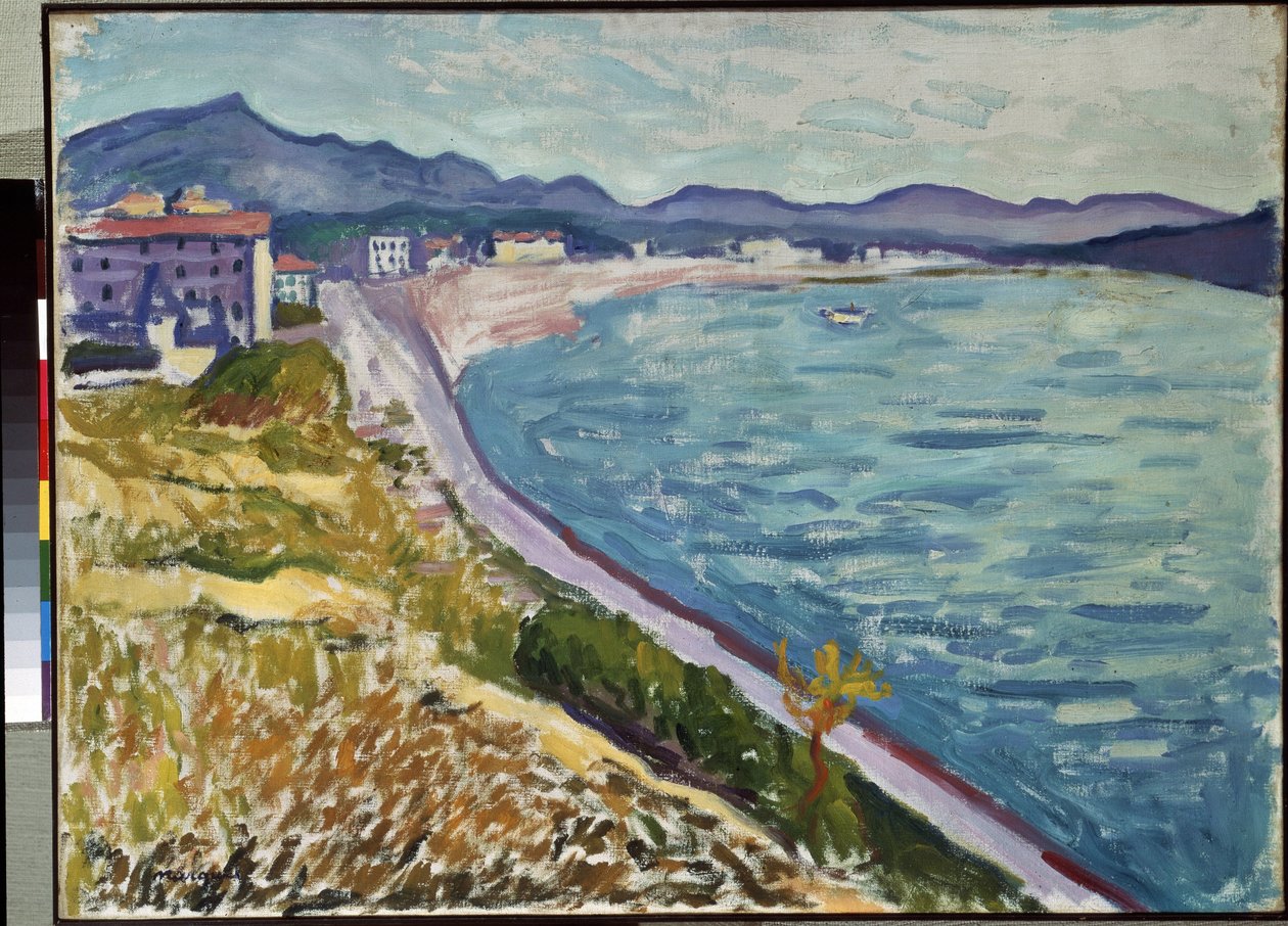 ""Saint Jean de Luz"" Pohled na baskické pobřeží v Saint-Jean-de-Luz (Pyrenees Atlantiques). Obraz Pierra-Alberta (Alberta) Marqueta (1875-1947) 1907 Olej na plátně. Muzeum Ermitáž, Petrohrad (Saint-Petersburg) od Albert Marquet
