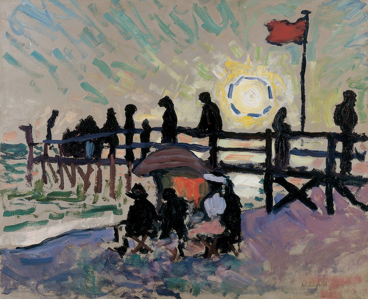 Lávka pro pěší v Sainte-Adresse od Albert Marquet