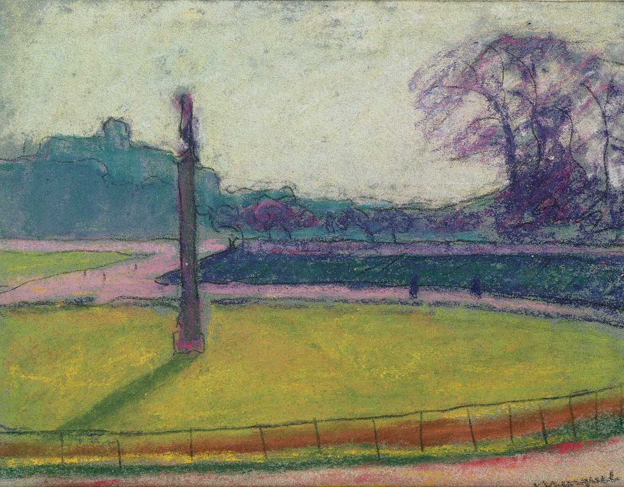 Lucemburské zahrady, Paříž (pastel na papíře) od Albert Marquet