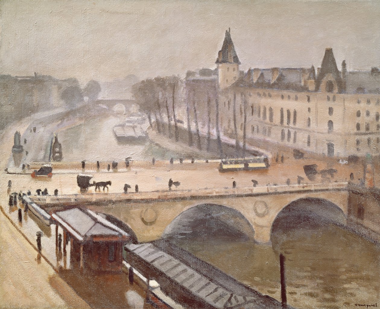 Palais de Justice a Pont au Change, Paříž (olej na plátně) od Albert Marquet