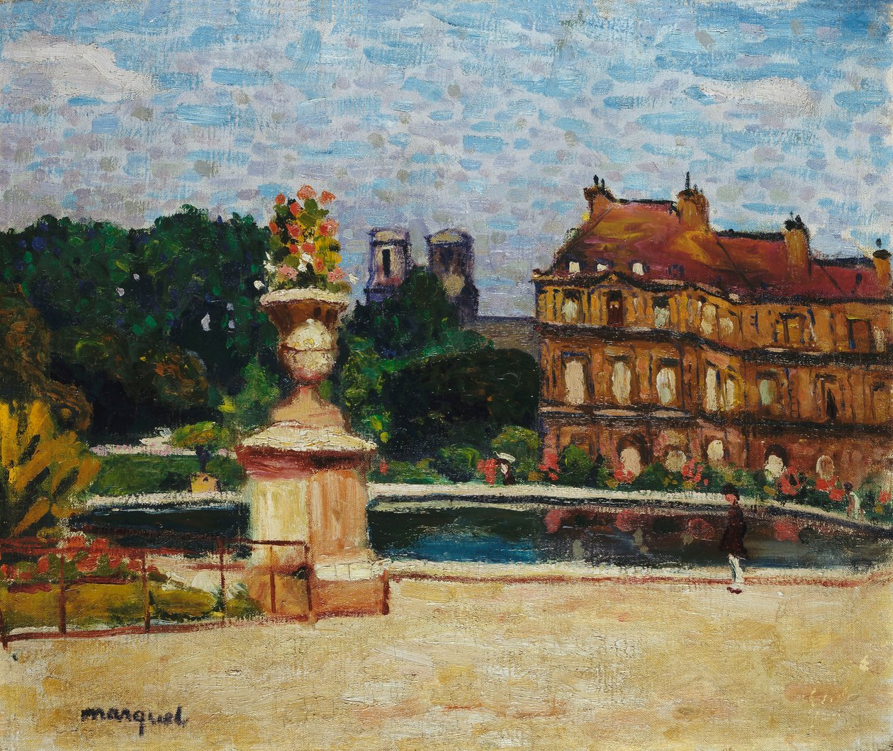 Rybník v Lucembursku; Le Bassin du Luxembourg, kolem roku 1904 (olej na plátně položeném na palubě) od Albert Marquet
