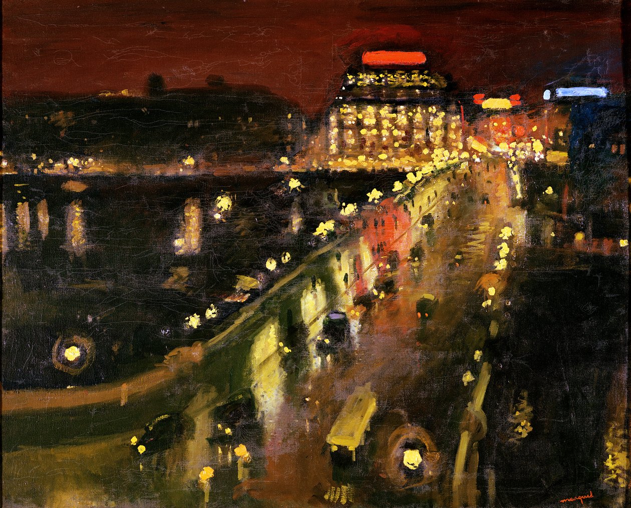 Pont Neuf v noci od Albert Marquet