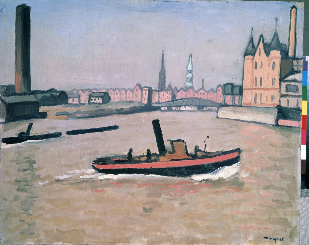 Přístav Hamburk 1909 (olej na plátně) od Albert Marquet