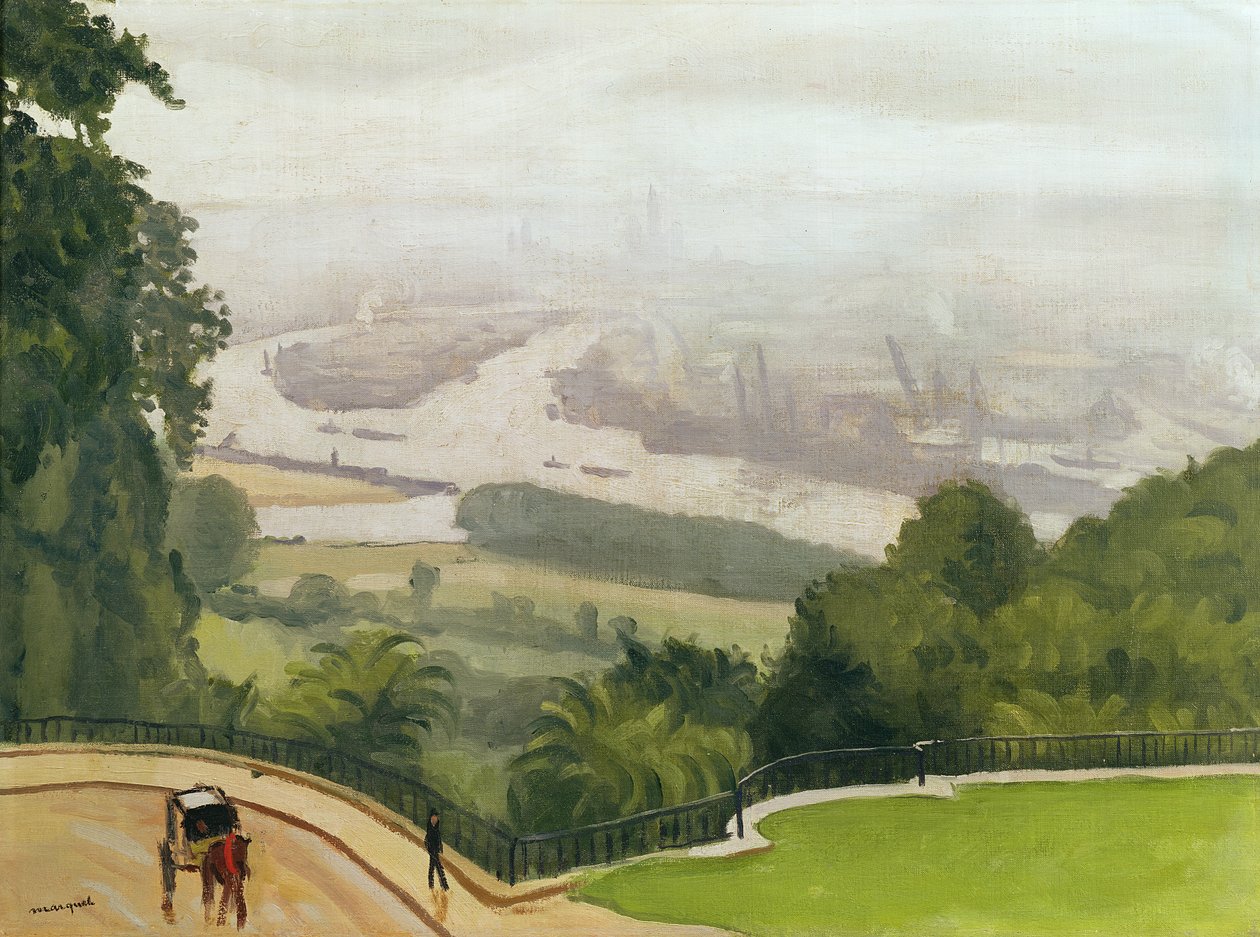 Přístav Rouen (olej na plátně) od Albert Marquet