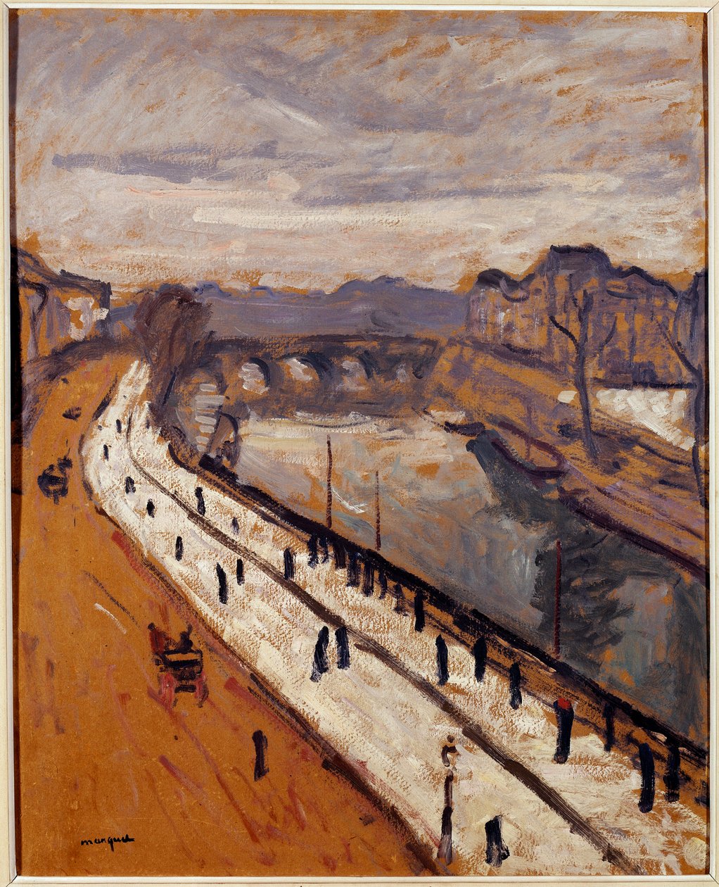 Quai des Grands Augustins v Paříži od Albert Marquet