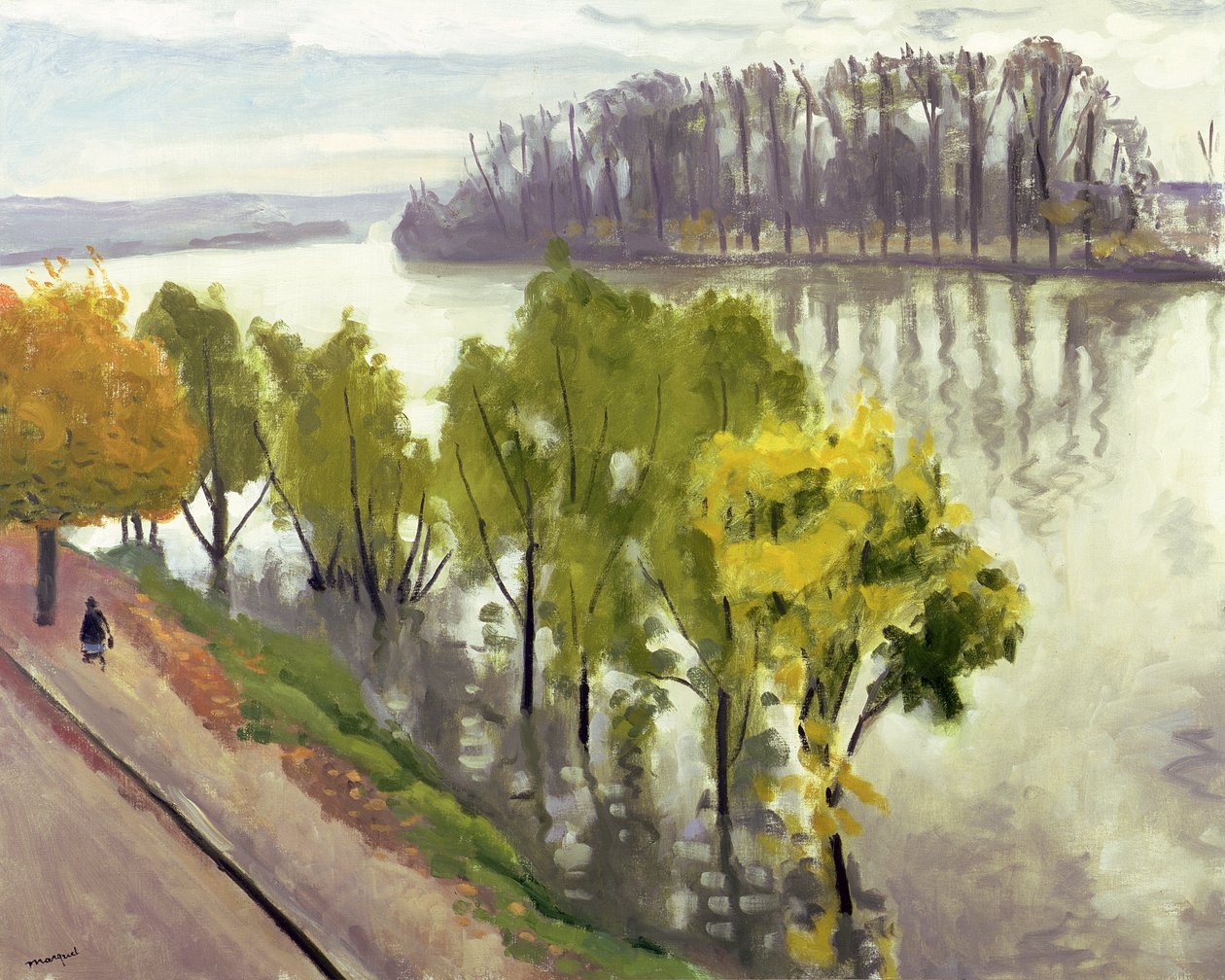 Seina v La Frette na podzim, kolem 1939-40 (olej na plátně) od Albert Marquet