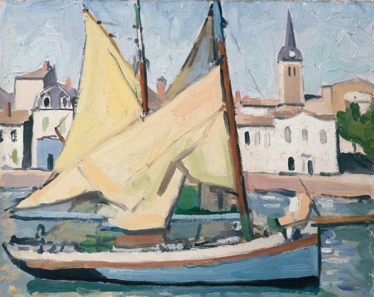 Jachta a kostel, La Chaume od Albert Marquet