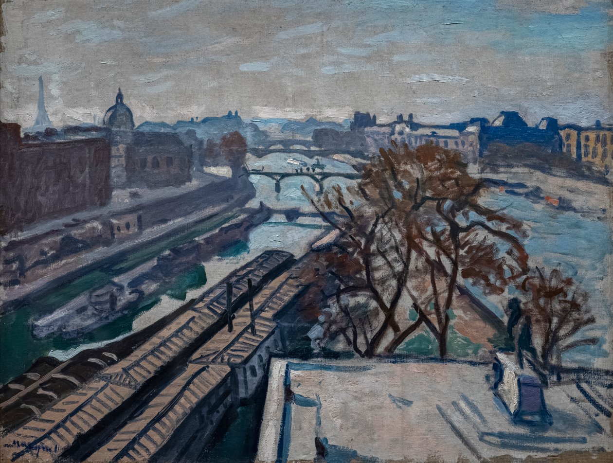 Pohled na Seinu a pomník Jindřicha IV od Albert Marquet