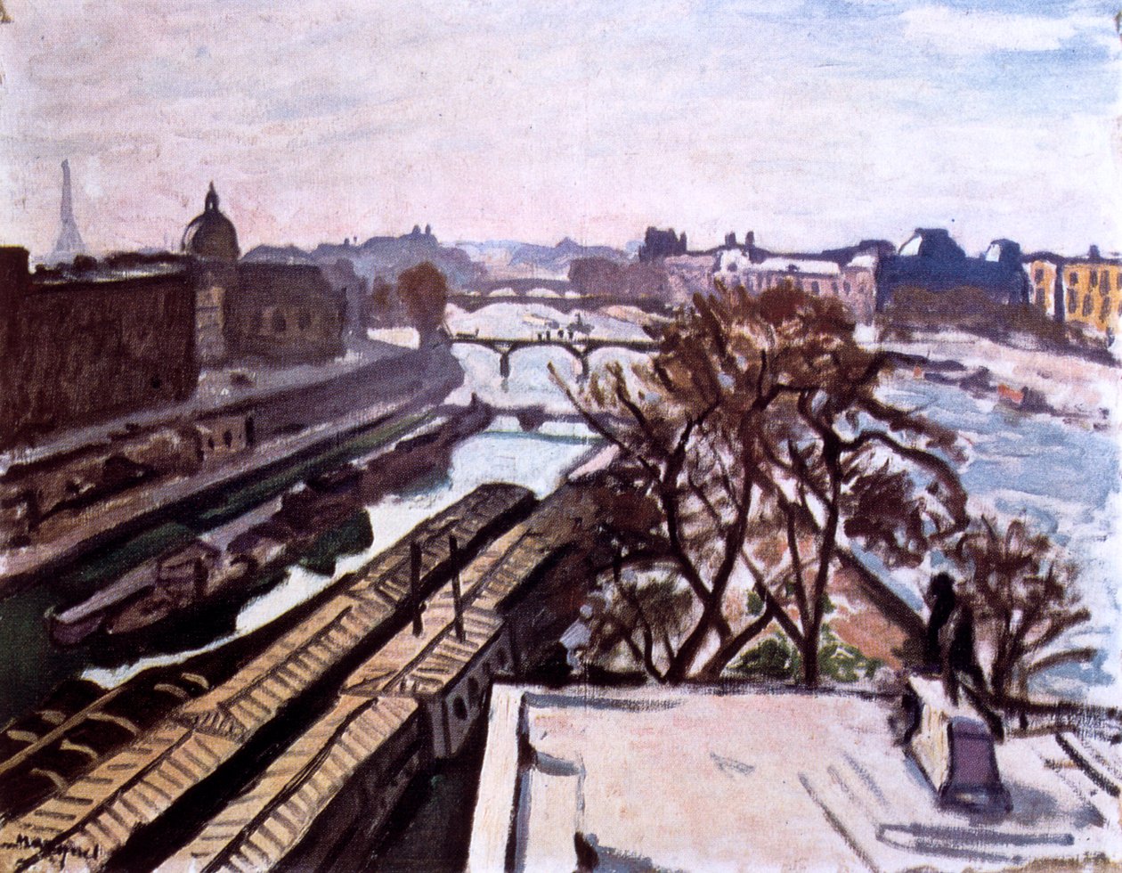 Pohled na Seinu a pomník Jindřicha IV., c1906. od Albert Marquet