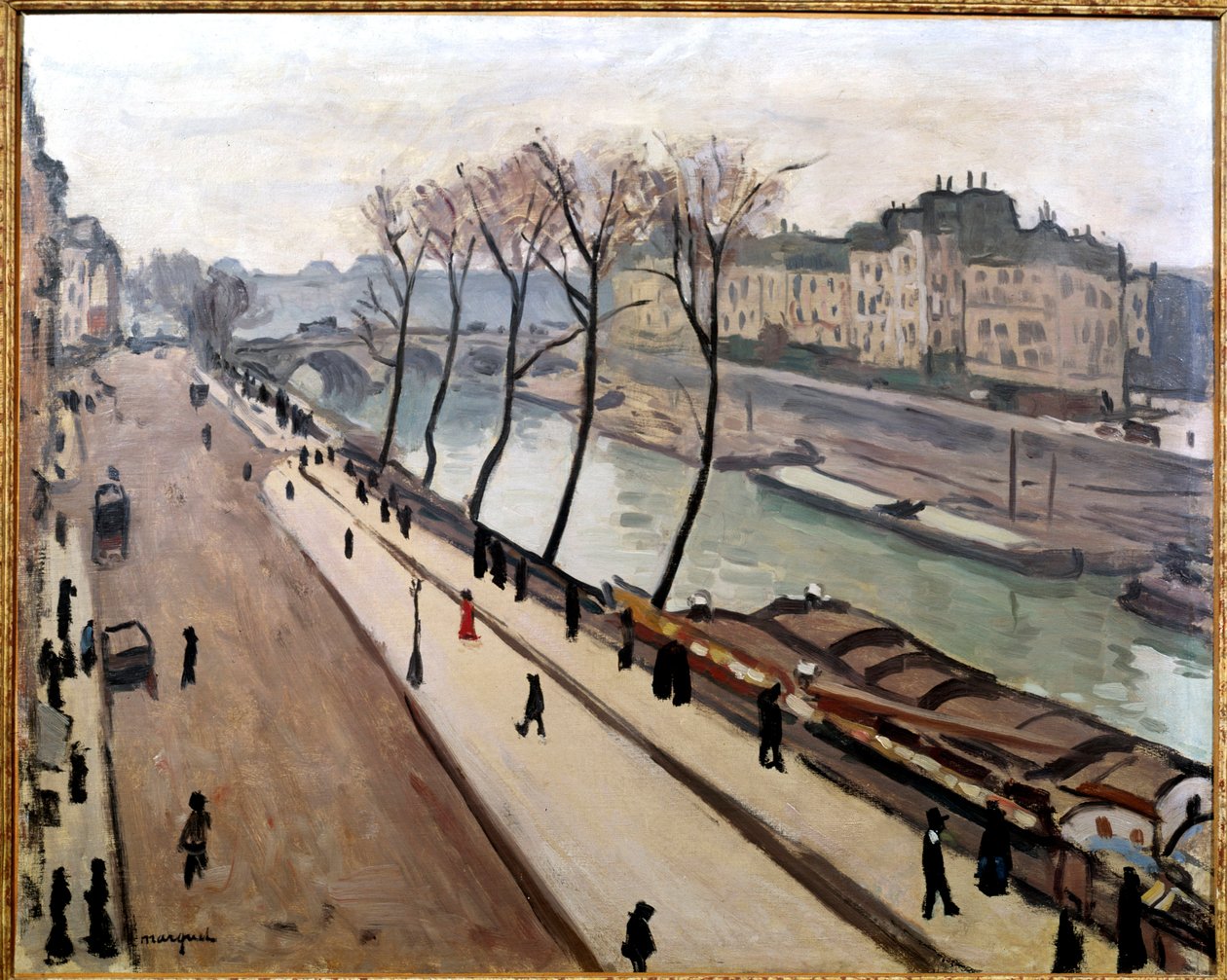 Pohled na Seinu z Quai des Grands Augustins v Paříži od Albert Marquet