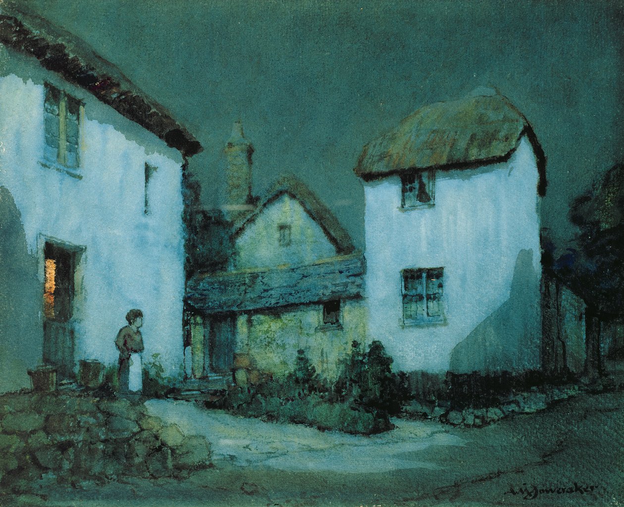 Měsíční ulice, Heavitree, Exeter od Albert Moulton Foweraker