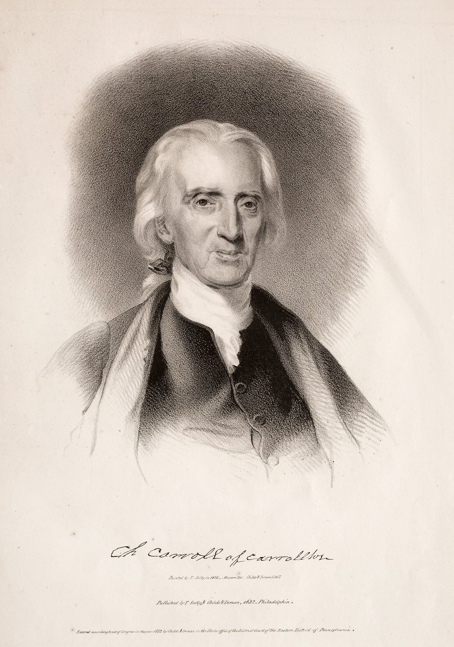Charles Carroll z Carrolltonu, Maryland, 1832. od Albert Newsam