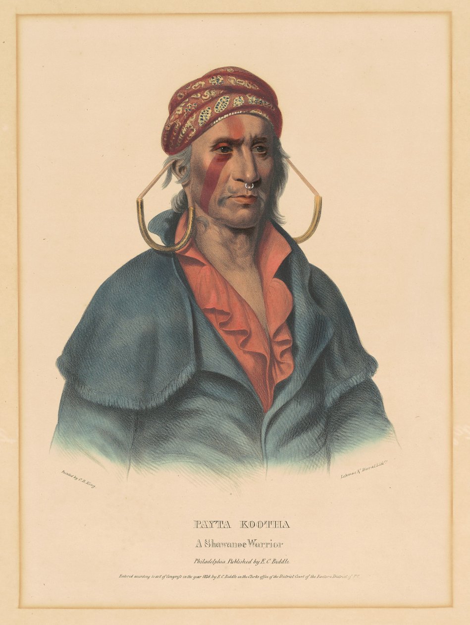 Payta Kootha, bojovnice Shawnee od Albert Newsam, after Henry Inman, after Charles Bird King