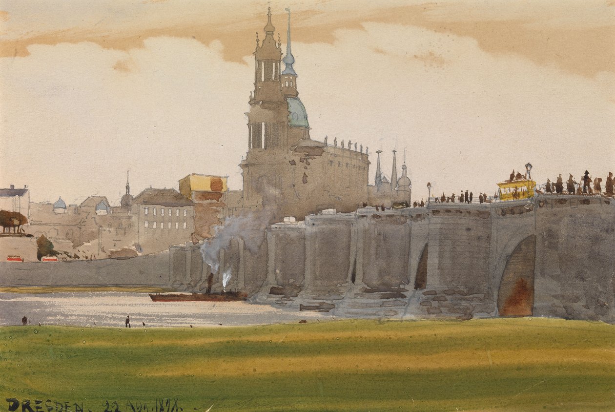 Pohled na Drážďany, 1898 od Albert Nikolaevich Benois