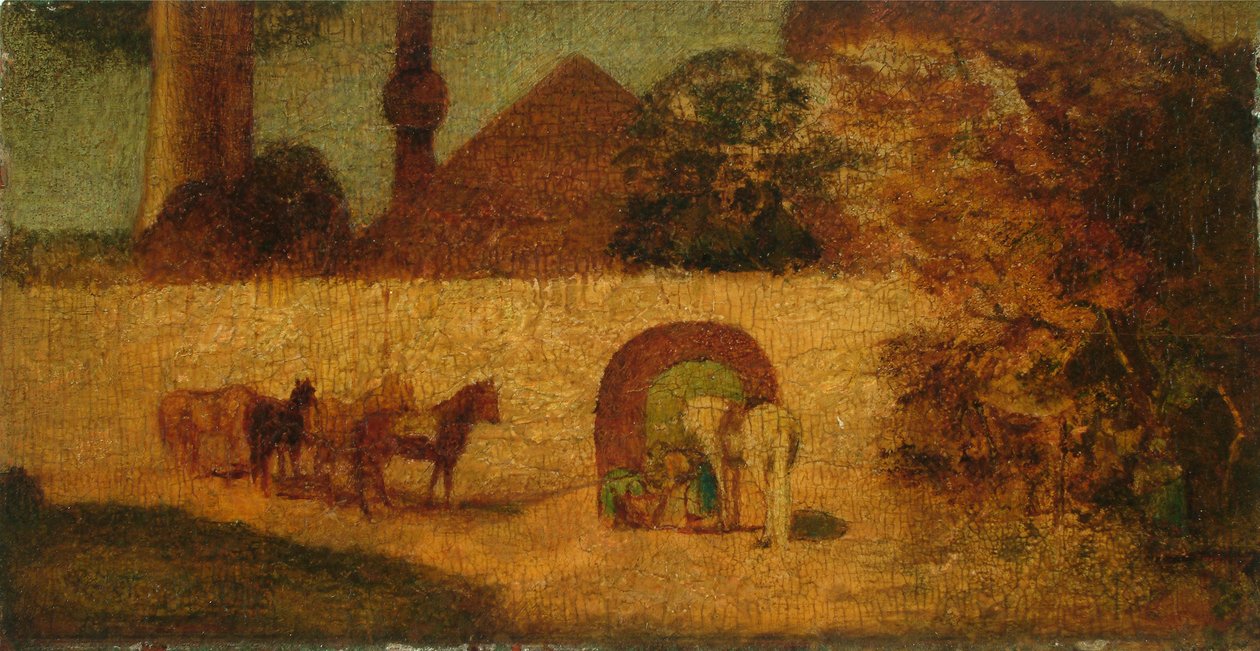 U hrobky proroka, kolem roku 1882 (olej na panelu) od Albert Pinkham Ryder