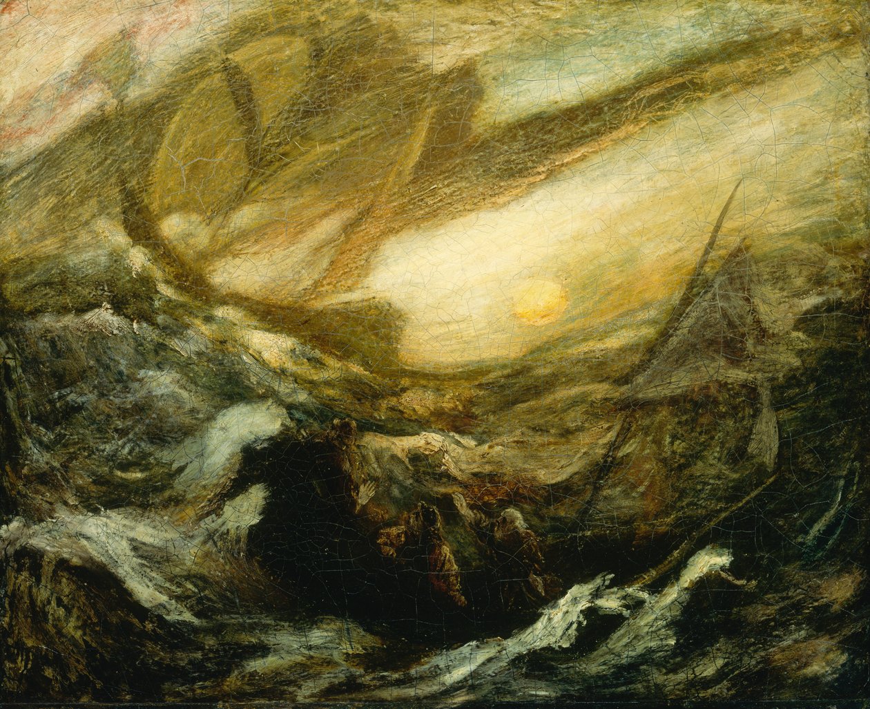 Létající Holanďan, dokončen v roce 1887. od Albert Pinkham Ryder