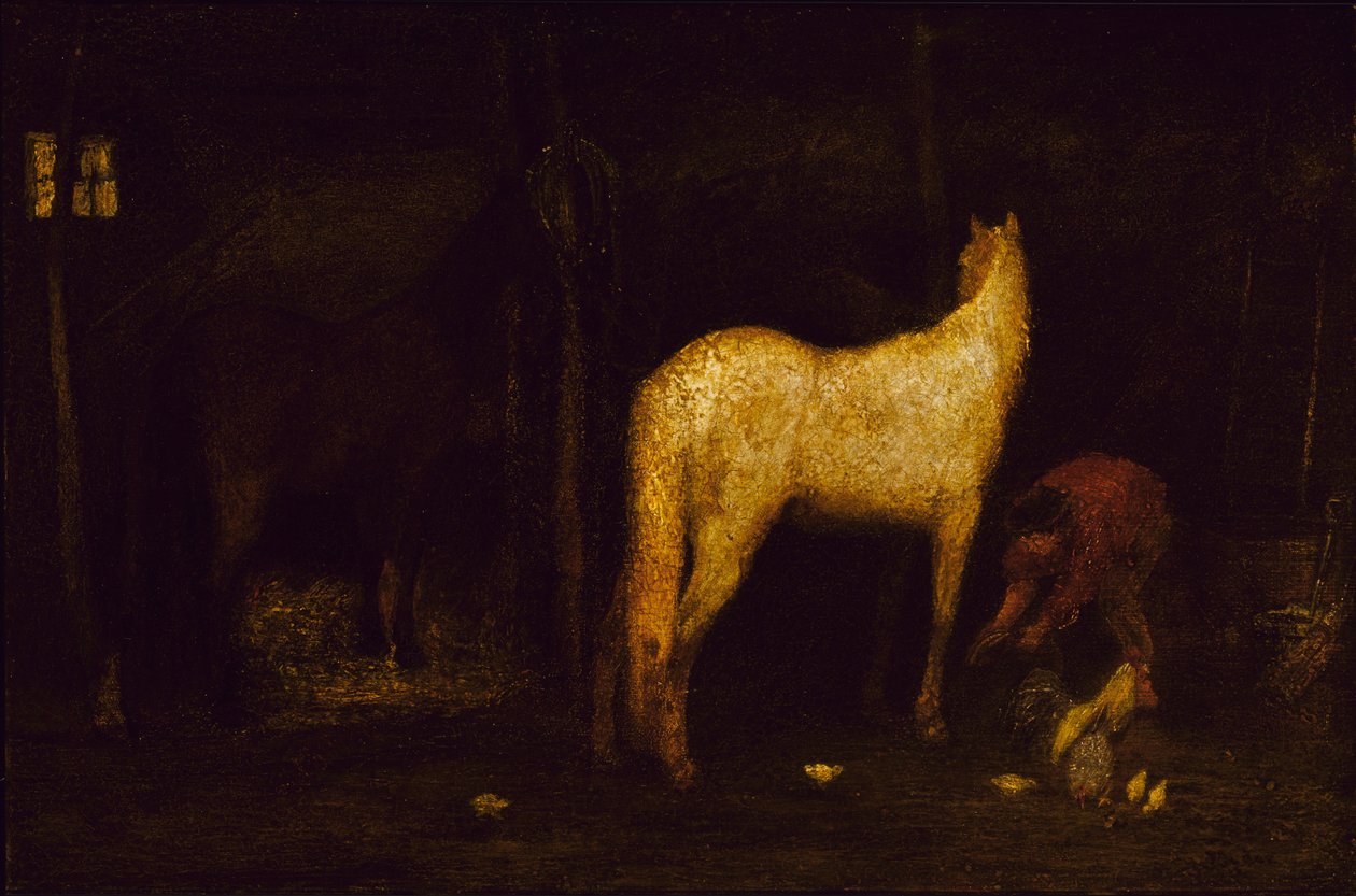 Ve stáji před rokem 1911. od Albert Pinkham Ryder