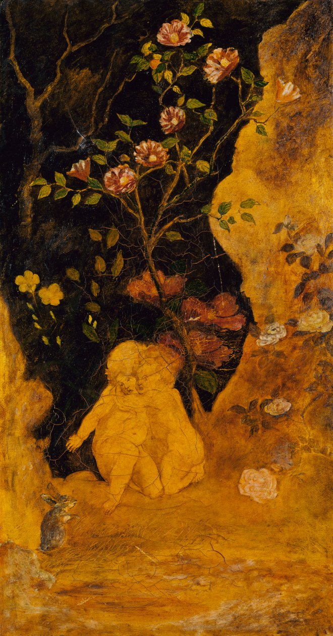 Panel pro plátno: Děti vystrašené králíkem, ca. 1876. od Albert Pinkham Ryder