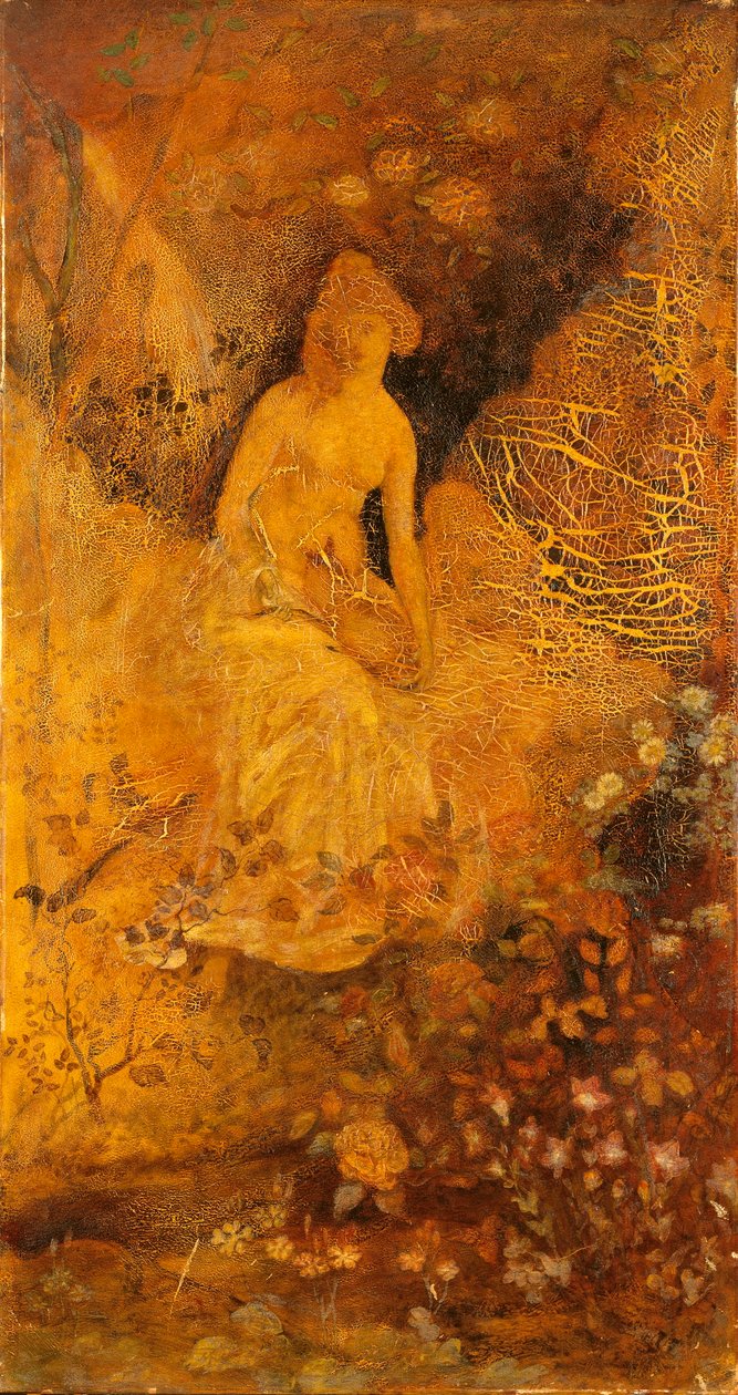 Panel pro obrazovku: Žena s jelenem od Albert Pinkham Ryder