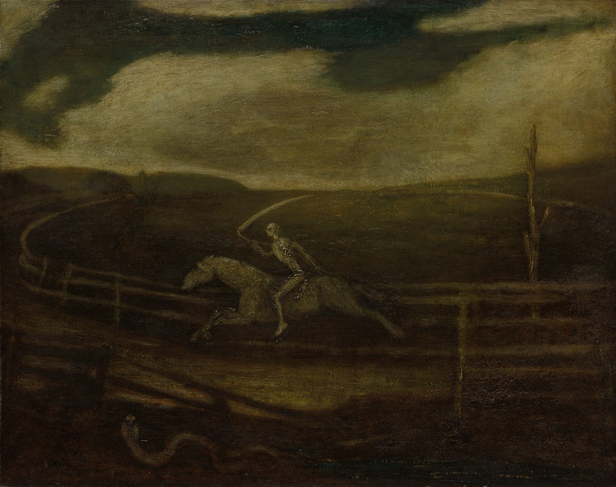 Dostihová dráha (Smrt na bledém koni) od Albert Pinkham Ryder