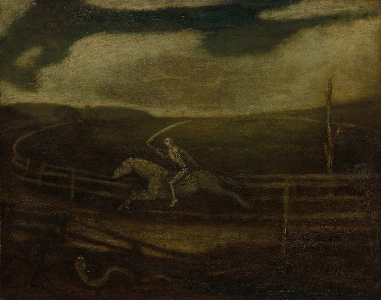 Závodní dráha Smrt na světlém koni, c. 1896-1908. od Albert Pinkham Ryder