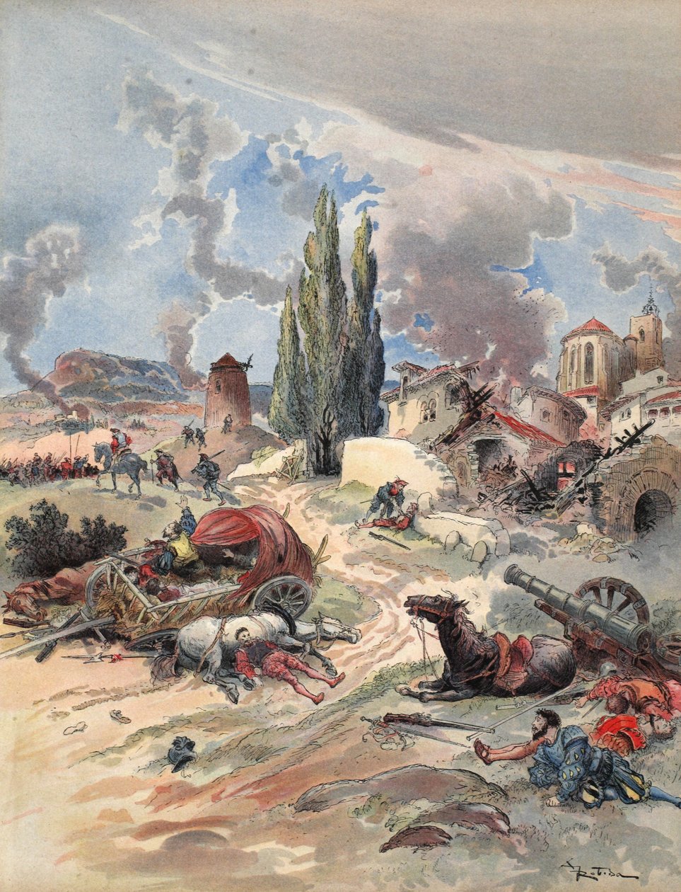 Devastace Provence, ilustrace z 