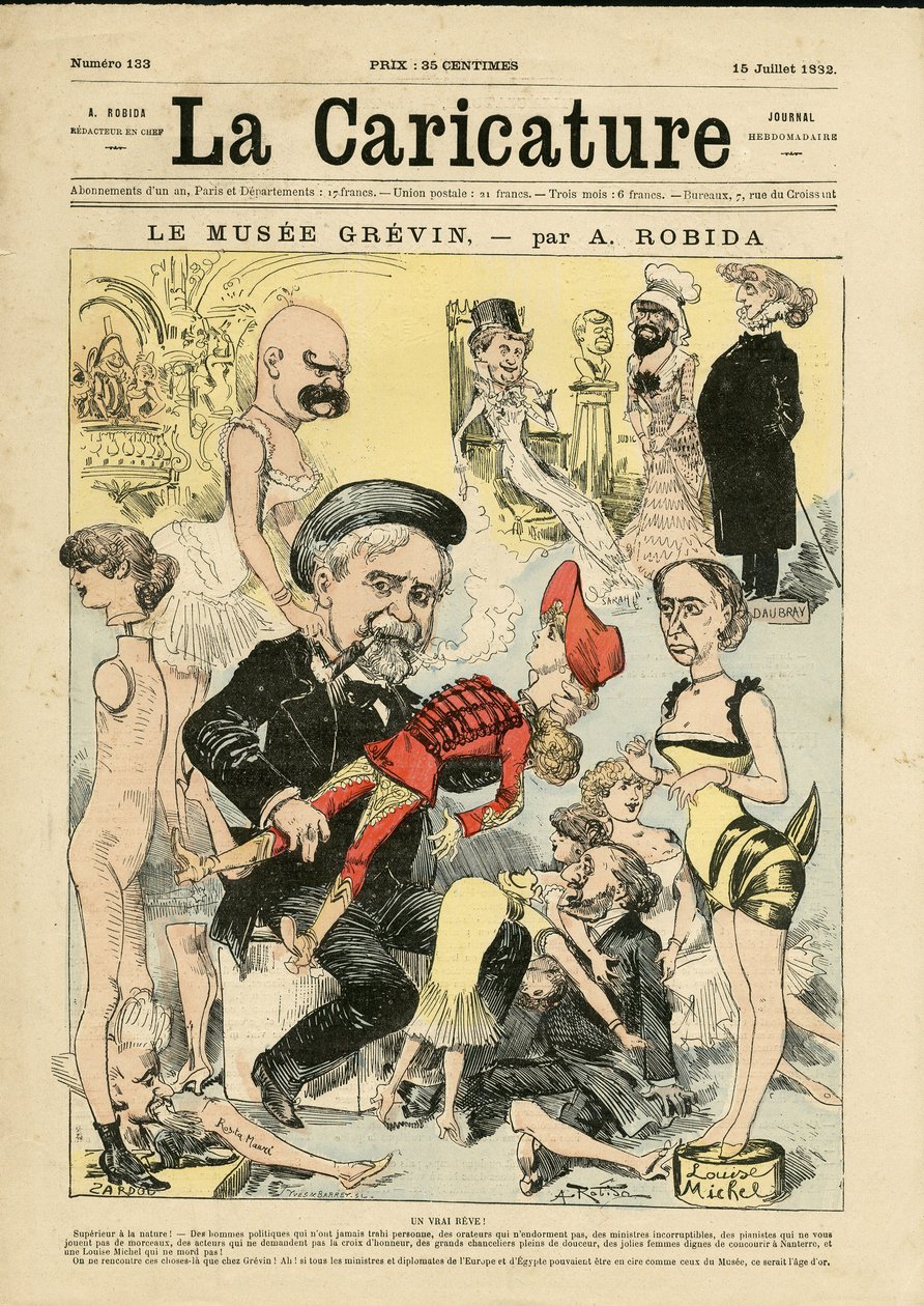 Ilustrace Albert Robida (1848-1926) pro obálku La Caricature (1880) od Albert Robida