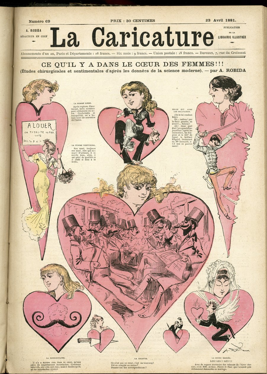 Ilustrace Albert Robida (1848-1926) pro obálku La Caricature (1880) od Albert Robida