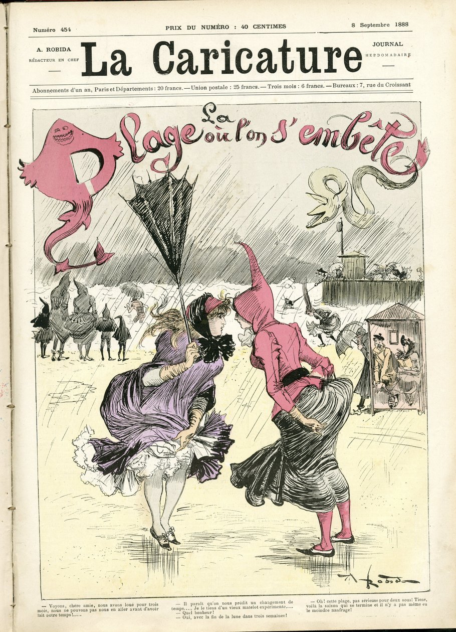 Ilustrace Albert Robida (1848-1926) pro obálku La Caricature (1880) od Albert Robida