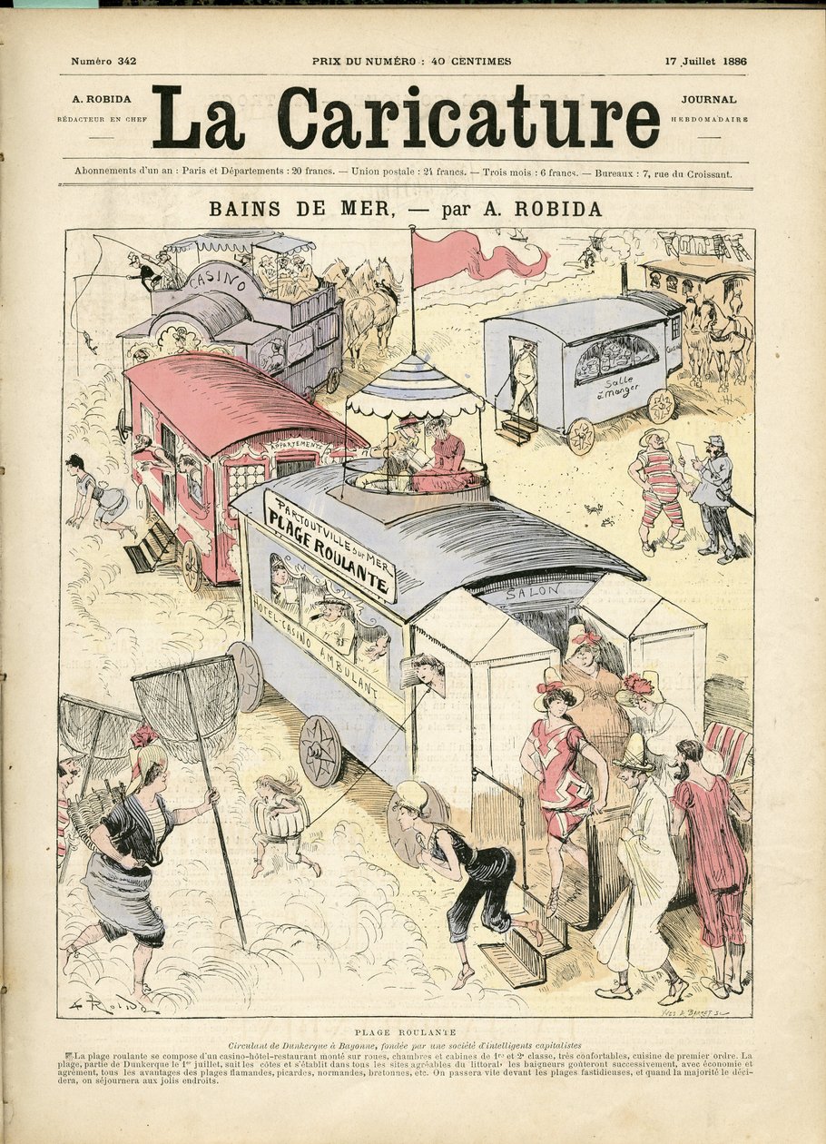 Ilustrace Albert Robida (1848-1926) pro obálku La Caricature (1880) od Albert Robida