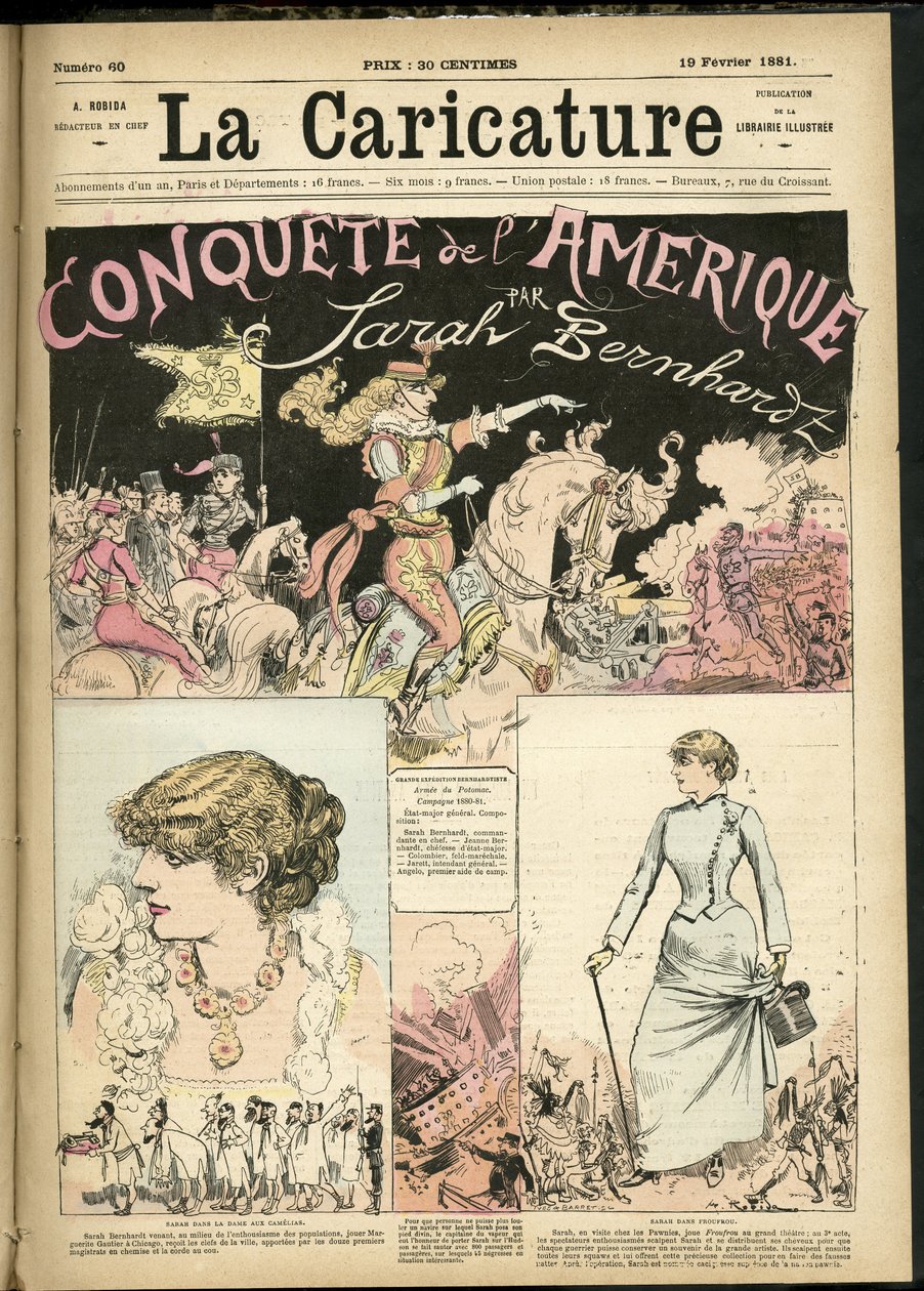 Ilustrace Albert Robida (1848-1926) pro obálku karikatury (1880) od Albert Robida